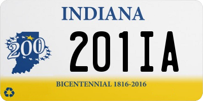 IN license plate 201IA