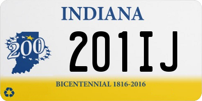 IN license plate 201IJ