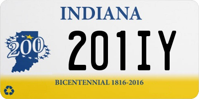 IN license plate 201IY