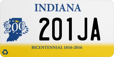 IN license plate 201JA