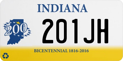 IN license plate 201JH