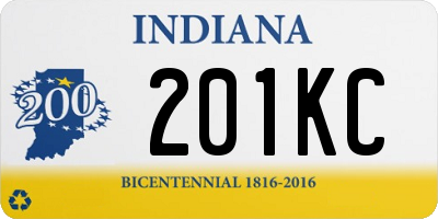 IN license plate 201KC