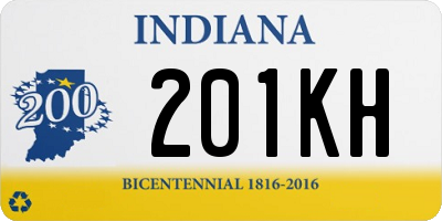 IN license plate 201KH