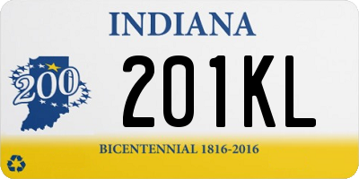 IN license plate 201KL