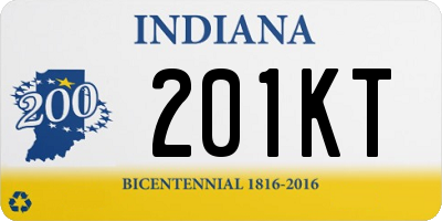 IN license plate 201KT