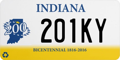 IN license plate 201KY