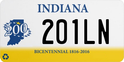 IN license plate 201LN