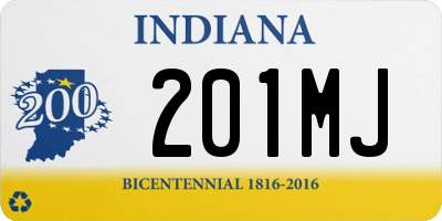 IN license plate 201MJ