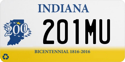 IN license plate 201MU