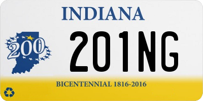 IN license plate 201NG