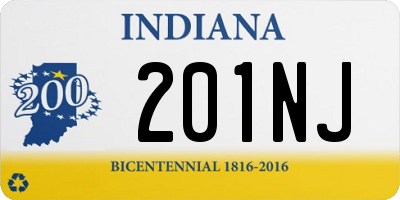 IN license plate 201NJ