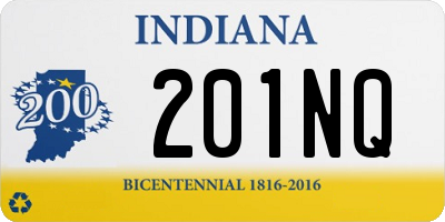 IN license plate 201NQ