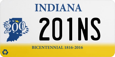 IN license plate 201NS