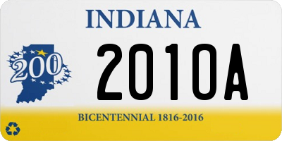 IN license plate 201OA