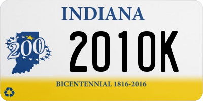 IN license plate 201OK