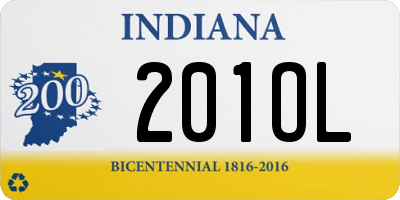 IN license plate 201OL