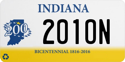 IN license plate 201ON