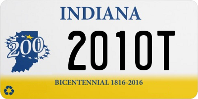 IN license plate 201OT