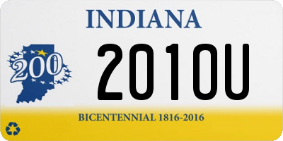 IN license plate 201OU