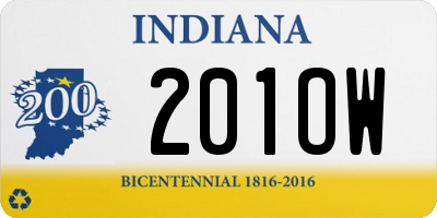 IN license plate 201OW