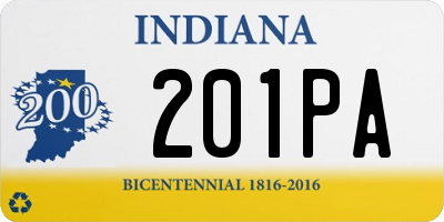 IN license plate 201PA