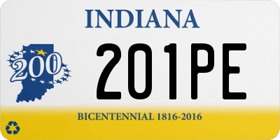 IN license plate 201PE