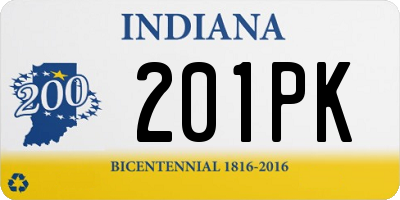 IN license plate 201PK