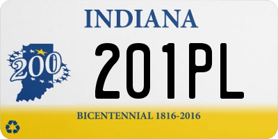 IN license plate 201PL