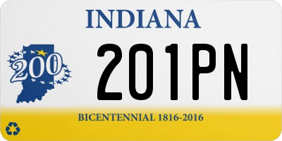 IN license plate 201PN