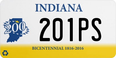 IN license plate 201PS