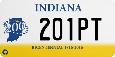 IN license plate 201PT