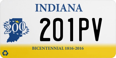 IN license plate 201PV