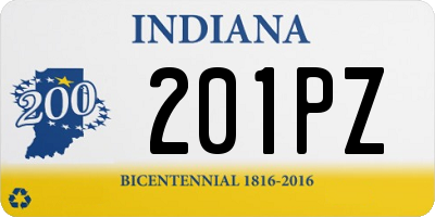 IN license plate 201PZ