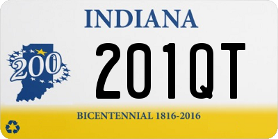 IN license plate 201QT