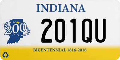 IN license plate 201QU