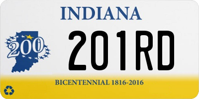 IN license plate 201RD