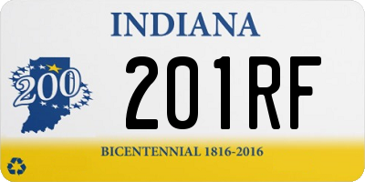 IN license plate 201RF