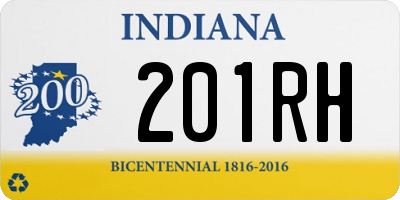 IN license plate 201RH