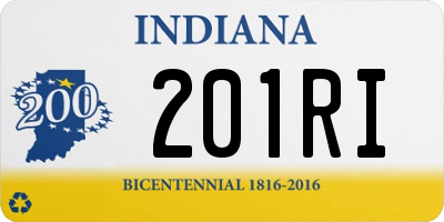 IN license plate 201RI