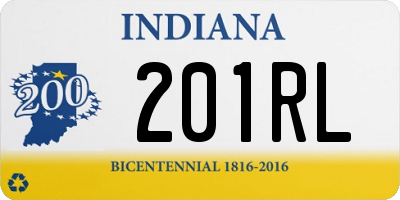 IN license plate 201RL