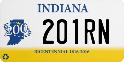 IN license plate 201RN