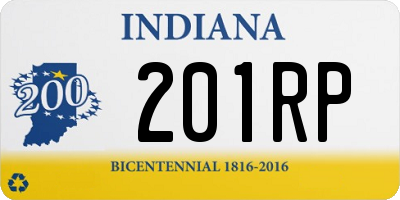 IN license plate 201RP