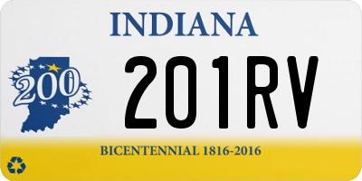 IN license plate 201RV