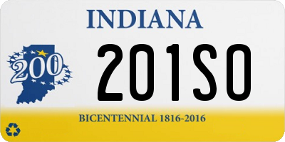 IN license plate 201SO