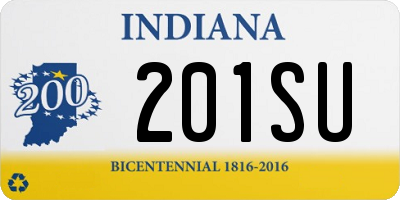 IN license plate 201SU