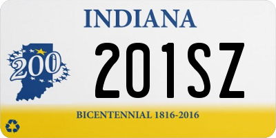 IN license plate 201SZ