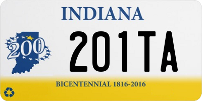 IN license plate 201TA