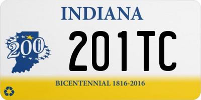 IN license plate 201TC