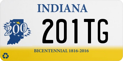 IN license plate 201TG