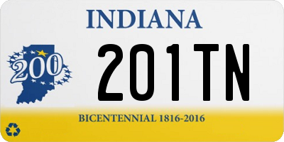 IN license plate 201TN